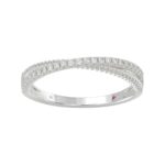 14K WHITE GOLD 1/6CT ROUND DIAMOND LADIES RING