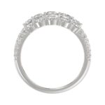 14K WHITE GOLD 2CT ROUND DIAMOND LADIES FASHION BAND - Image 3