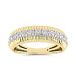 14K YELLOW GOLD 1CT ROUND DIAMOND LADIES BAND