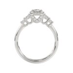 18K WHITE GOLD 1 1/2CT ROUND/EMERALD DIAMOND LADIES RING(CENTER STONE EMERALD DIAMOND 3/4CT) - Image 4