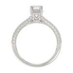 18K WHITE GOLD 1 1/4CT ROUND/EMERALD DIAMOND LADIES RING(CENTER STONE EMERALD DIAMOND 3/4CT) - Image 4
