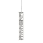 18K WHITE GOLD 1 1/6CT ROUND/BAGUETTE DIAMOND LADIES PENDANT WITH CHAIN - Image 2