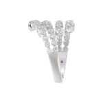 18K WHITE GOLD 1 3/4CT ROUND DIAMOND LADIES FASHION RING - Image 3