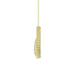 18K YELLOW GOLD 1/6CT ROUND DIAMOND LADIES NECKLACE - Image 2