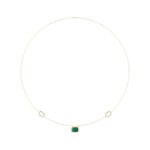 18K YELLOW GOLD 1/6CT ROUND DIAMOND LADIES NECKLACE