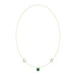 18K YELLOW GOLD 1/6CT ROUND DIAMOND LADIES NECKLACE - Image 2