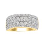 18K YELLOW GOLD 1CT ROUND/BAGUETTE DIAMOND LADIES BAND
