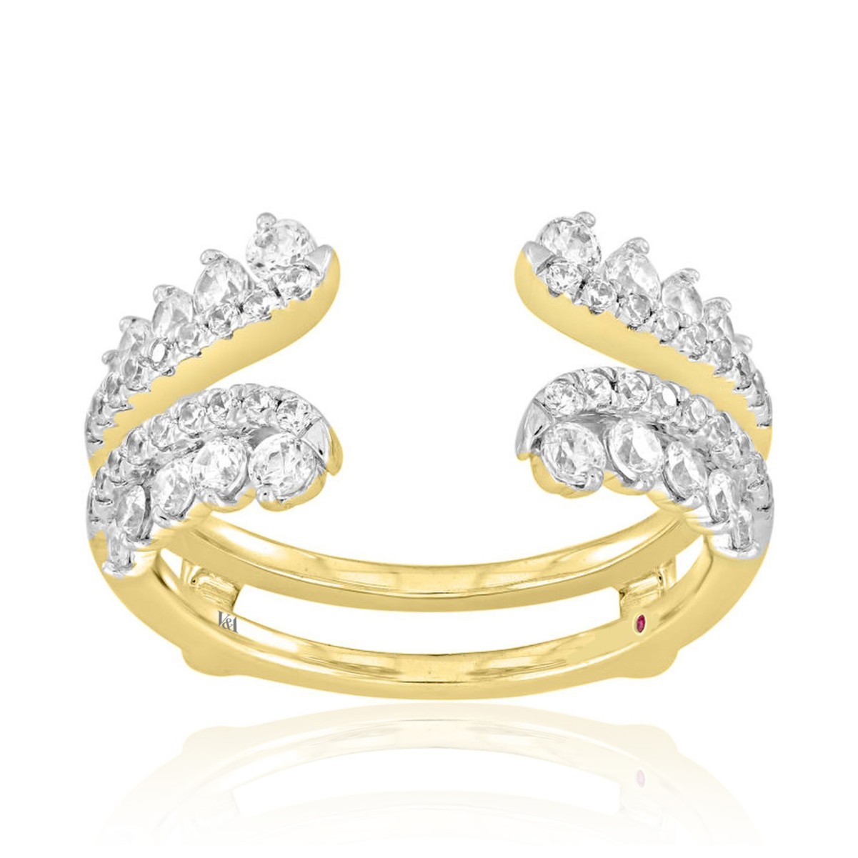 19257319_VA21700Y-1201x1201.jpg 18K YELLOW GOLD 3/4CT ROUND DIAMOND LADIES WRAP RING - Image 1
