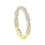 18K YELLOW GOLD 7/8CT ROUND DIAMOND LADIES BAND - Image 2