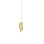 STERLING SILVER YELLOW 1/6CT ROUND DIAMOND LADIES PENDANT WITH CHAIN - Image 2