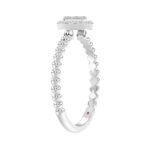 10K WHITE GOLD 1/10CT ROUND DIAMOND LADIES RING - Image 2