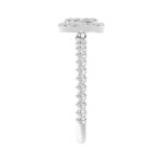 10K WHITE GOLD 1/10CT ROUND/PINK SAPPHIRE DIAMOND LADIES RING - Image 4