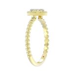 10K YELLOW GOLD 1/10CT ROUND/PINK SAPPHIRE DIAMOND LADIES RING - Image 2