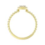 10K YELLOW GOLD 1/10CT ROUND/PINK SAPPHIRE DIAMOND LADIES RING - Image 3