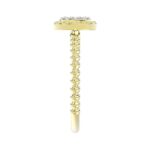 10K YELLOW GOLD 1/10CT ROUND/PINK SAPPHIRE DIAMOND LADIES RING - Image 4