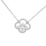 14K WHITE GOLD 1/4CT ROUND DIAMOND LADIES NECKLACE