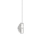 14K WHITE GOLD 2 3/8CT ROUND/OVAL DIAMOND LADIES PENDANT WITH CHAIN (COLOR STONE OVAL DIAMOND 1 3/4CT) - Image 2