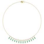 14K YELLOW GOLD 1 3/4CT ROUND/BAGUETTE DIAMOND LADIES NECKLACE (EMERALD DIAMOND 3/4CT)