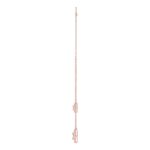 18K ROSE GOLD 1/6CT ROUND/BAGUETTE DIAMOND LADIES NECKLACE (AURORA PINK ENAMEL) - Image 2