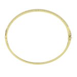 18K WHITE GOLD 1/2CT ROUND DIAMOND LADIES BANGLE (MIDNIGHT BLACK ENAMEL) - Image 2