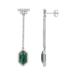 18K WHITE GOLD 7/8CT ROUND DIAMOND LADIES EARRINGS