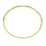 18K YELLOW GOLD 1/2CT ROUND DIAMOND LADIES BANGLE (MIDNIGHT BLACK ENAMEL) - Image 2