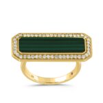 18K YELLOW GOLD 1/3CT ROUND DIAMOND LADIES RING