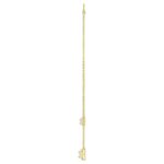 18K YELLOW GOLD 1/4CT ROUND/BAGUETTE DIAMOND LADIES NECKLACE (SOFT WHITE ENAMEL) - Image 2