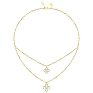 18K YELLOW GOLD 1/5CT ROUND DIAMOND LADIES NECKLACE