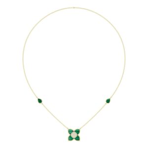 18K YELLOW GOLD 1/5CT ROUND DIAMOND LADIES NECKLACE