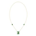 18K YELLOW GOLD 1/5CT ROUND DIAMOND LADIES NECKLACE - Image 3