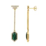 18K YELLOW GOLD 7/8CT ROUND DIAMOND LADIES EARRINGS