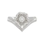 18K WHITE GOLD 1/2CT ROUND DIAMOND LADIES RING - Image 6