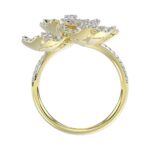 18K YELLOW GOLD 1/2CT ROUND DIAMOND LADIES RING - Image 3