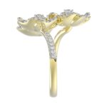 18K YELLOW GOLD 1/2CT ROUND DIAMOND LADIES RING - Image 4