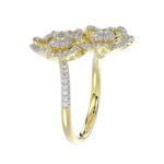 18K YELLOW GOLD 1/2CT ROUND DIAMOND LADIES RING - Image 5
