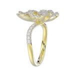 18K YELLOW GOLD 1/2CT ROUND DIAMOND LADIES RING - Image 4