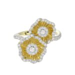 18K YELLOW GOLD 1/2CT ROUND DIAMOND LADIES RING - Image 6