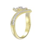 18K YELLOW GOLD 1/2CT ROUND DIAMOND LADIES RING - Image 3