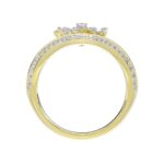 18K YELLOW GOLD 1/2CT ROUND DIAMOND LADIES RING - Image 4
