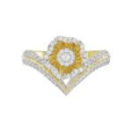 18K YELLOW GOLD 1/2CT ROUND DIAMOND LADIES RING - Image 6