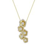 18K YELLOW GOLD 1CT ROUND DIAMOND LADIES PENDANT WITH CHAIN - Image 2