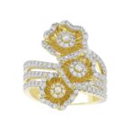 18K YELLOW GOLD 1CT ROUND DIAMOND LADIES RING - Image 2