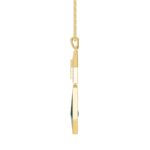 18K YELLOW GOLD 7 1/3CT ROUND/OCTAGON ONYX DIAMOND LADIES PENDANT WITH CHAIN - Image 3