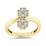 10K YELLOW GOLD 1/5CT ROUND DIAMOND LADIES RING