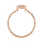 14K ROSE GOLD 1/10CT ROUND DIAMOND LADIES RING - Image 2