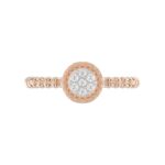 14K ROSE GOLD 1/10CT ROUND DIAMOND LADIES RING - Image 5
