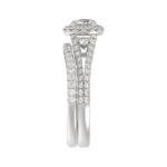 14K WHITE GOLD 1 1/2CT ROUND DIAMOND LADIES BRIDAL SET(CENTER STONE ROUND DIAMOND 1/2CT) - Image 3