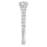 14K WHITE GOLD 1 1/2CT ROUND DIAMOND LADIES RING(CENTER STONE ROUND DIAMOND 7/8CT) - Image 5