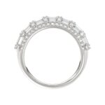 14K WHITE GOLD 1 1/3CT ROUND/BAGUETTE DIAMOND LADIES BAND - Image 2